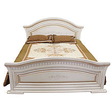 Ліжко з ДСП/МДФ в спальню 2-сп 1.6 (з каркасом, без матраца) Ніколь (патина) Світ Меблів