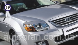 Вії на фари Kia Cerato 2006-2010 тип2, фото 1
