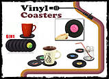Підставки під кружки та бокали у вигляді граммпластинок - "Vinyl Coasters" - 6 шт, фото 5