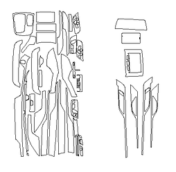 Комплект викрійок для салону BMW 7 SERIES WITH 5 SEATS 2016