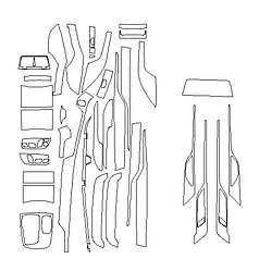 Комплект викрійок для салону BMW 7 SERIES WITH 4 SEATS 2016