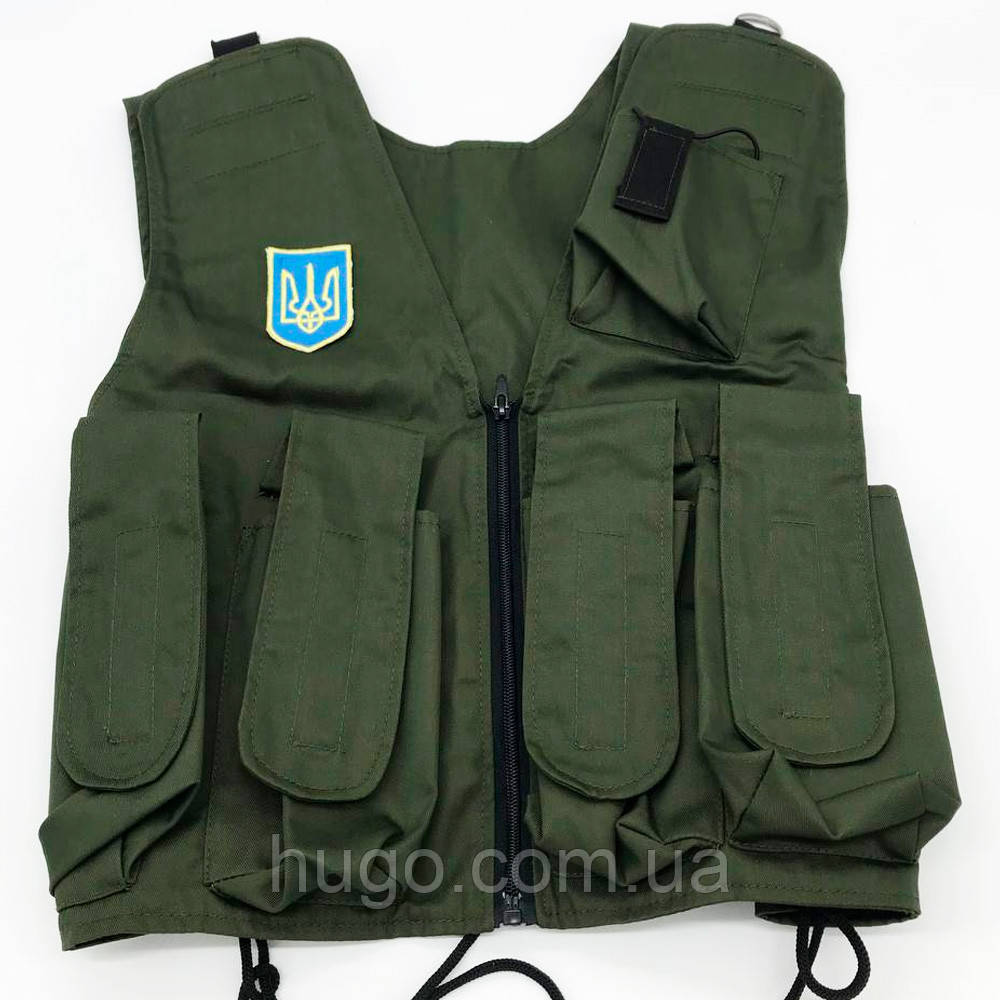 Жилет військовий розвантажувальний з Гербом України / Тактичне розвантаження для спецслужб, універсальне, фото 1
