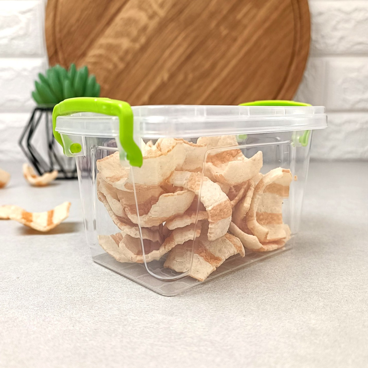 Прямокутний харчовий контейнер із ручками-засувками 1.5 л  Ал-пластик №4 LUX