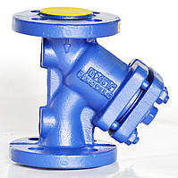 Фильтр фланцевый чугунный Ду80 Ру16 для воды и пара, фильтр осадочный (грязевик механический) тип 821 ZETKAMA