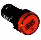 Індикатор струму AD22V, 22mm, червоний, LED  , АС, 12 -500В