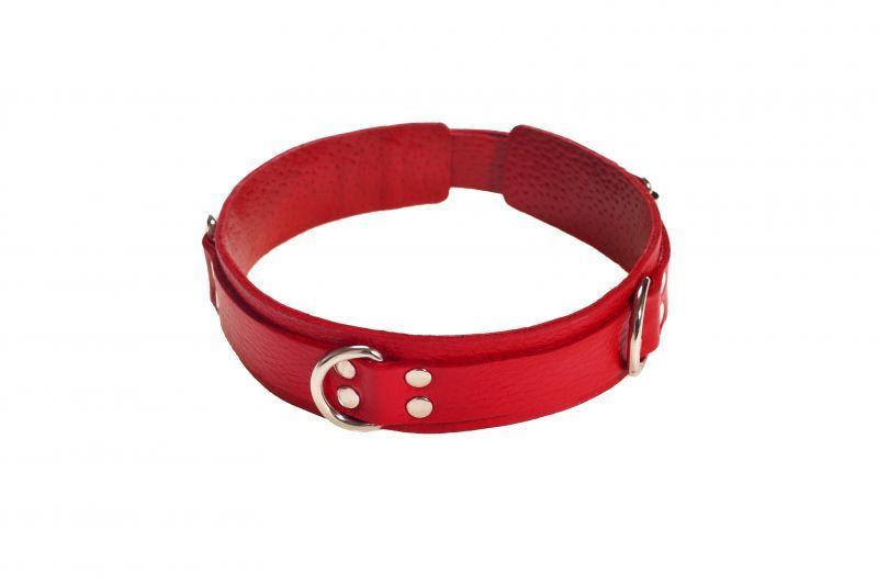 Ошийник Slave leather collar, Red, фото 1