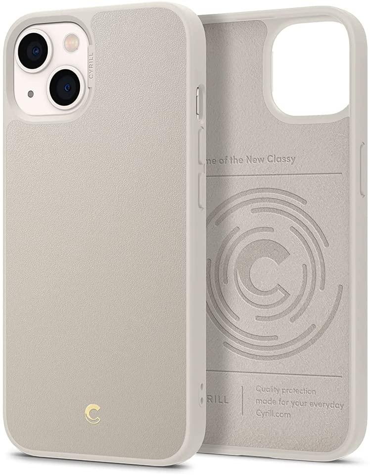 Чохол Cyrill Leather Brick Cream для iPhone 13