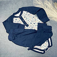 Комплект детский боди с длинным рукавом и штанишки для мальчика 12-18 месяцев ТМ Малена (Украина)