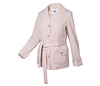 Ветровка пиджак женский хлопковый без подкладки City Classic Бледно-розовый