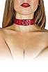 Ошейник Leather Restraints Collar, Red, фото 3