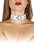 Ошейник Leather Restraints Collar, White, фото 3
