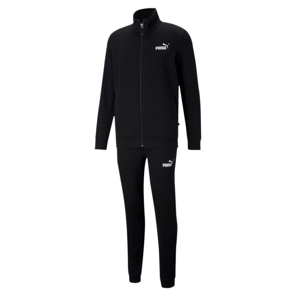 Костюм спортивний Puma Clean Men's Tracksuit 585841 01 (чорний, бавовняний, теплий, фліс, логотип пума)