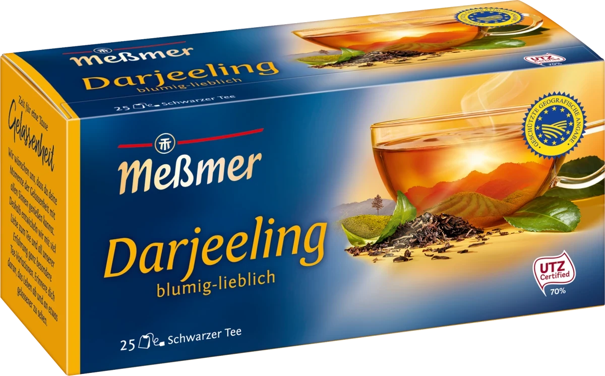 Елітний чорний чай Meßmer Schwarzer Tee, Darjeeling, (25 x 1.75 г), 43,75 г