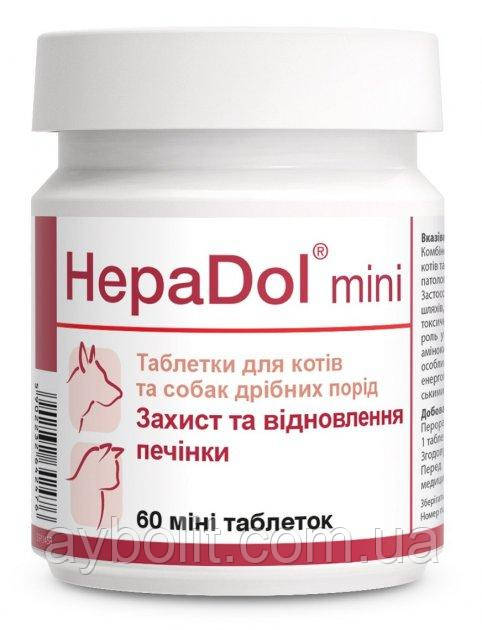Добавка для печінки Гепадол міні Dolfos Hepadol mini для собак і кішок 60 табл.