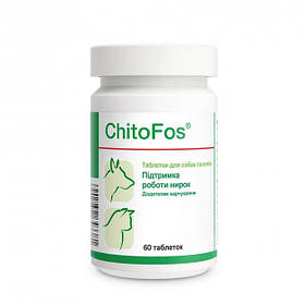 Кормова добавка Dolfos ChitoFos 60 таб. для нормалізації та підтримки функції нирок у собак і кішок