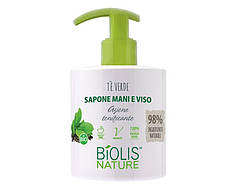 BIOLIS NATURE Тонізуюче мило для рук із зеленим чаєм 300 мл, Італія
