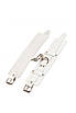 Оковы Leather Dominant Leg Cuffs, White, фото 2