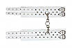 Оковы Leather Double Fix Leg Cuffs, White, фото 2