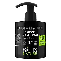 BIOLIS NATURE Детокс рідке мило для рук та обличчя з японським білим вугіллям 300мл, Італія