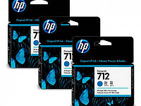 Картридж HP 712 3-Pack 29-ml Cyan DesignJet Ink Cartridge 3ED77A