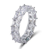 Женское кольцо - Богатая дорожка, 18.5 Серебристый
