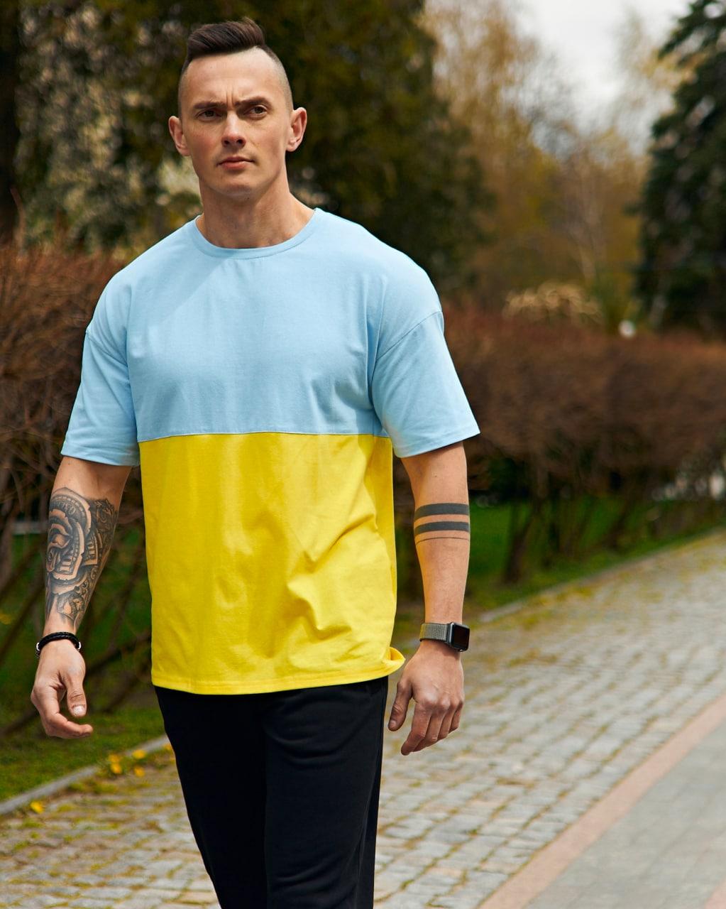 Футболка чоловіча жовто- синя в Україні. Ціни на Футболка чоловіча жовто-  синя на Prom.ua