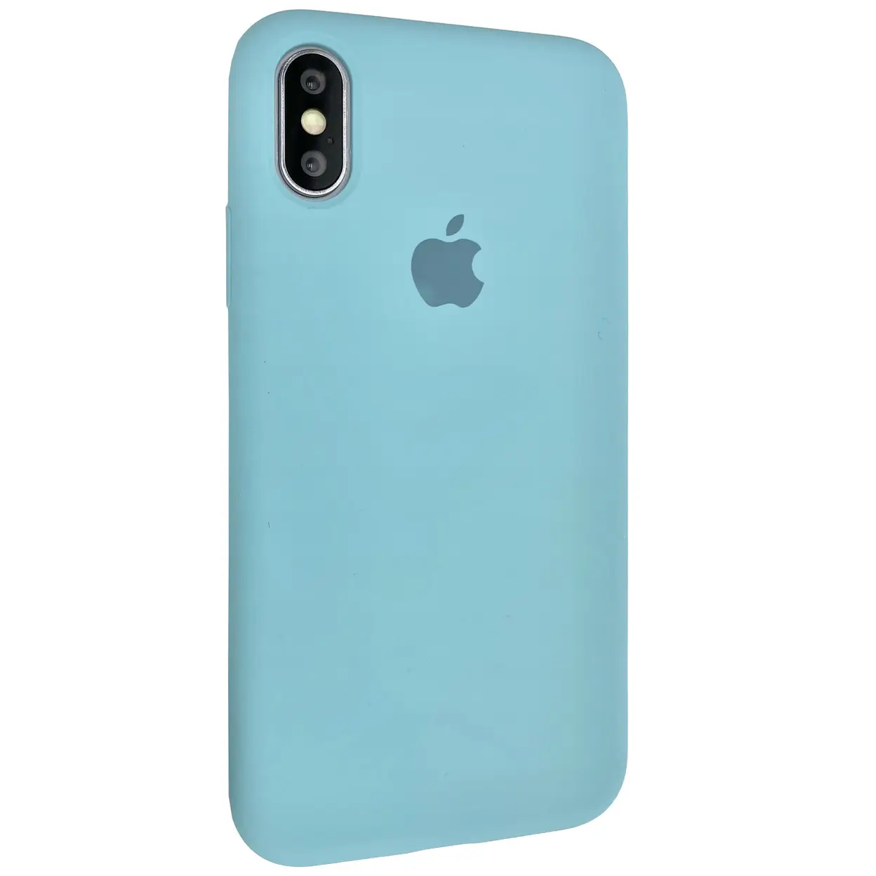 Силіконовий Чохол на iPhone X/XS 5.8" із закритим низом Silicone Case 100% Original Full Protective Синьо-зелений