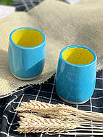 Тамблер 370 мл, «Блакитно-жовтий»