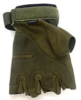 Тактические перчатки без пальцев LeRoy Combat ХL олива, фото 3