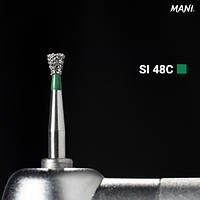 Алмазний бор SI-48C. Зворотний конус (ISO 010/017), зелений.