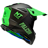 Мотошолом кросовий MT FALCON System Matt Fluor Green M, фото 3