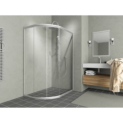 Душова кабіна Aquanil DANIEL 120х90х190 правобічна скло прозоре профіль хром, фото 1