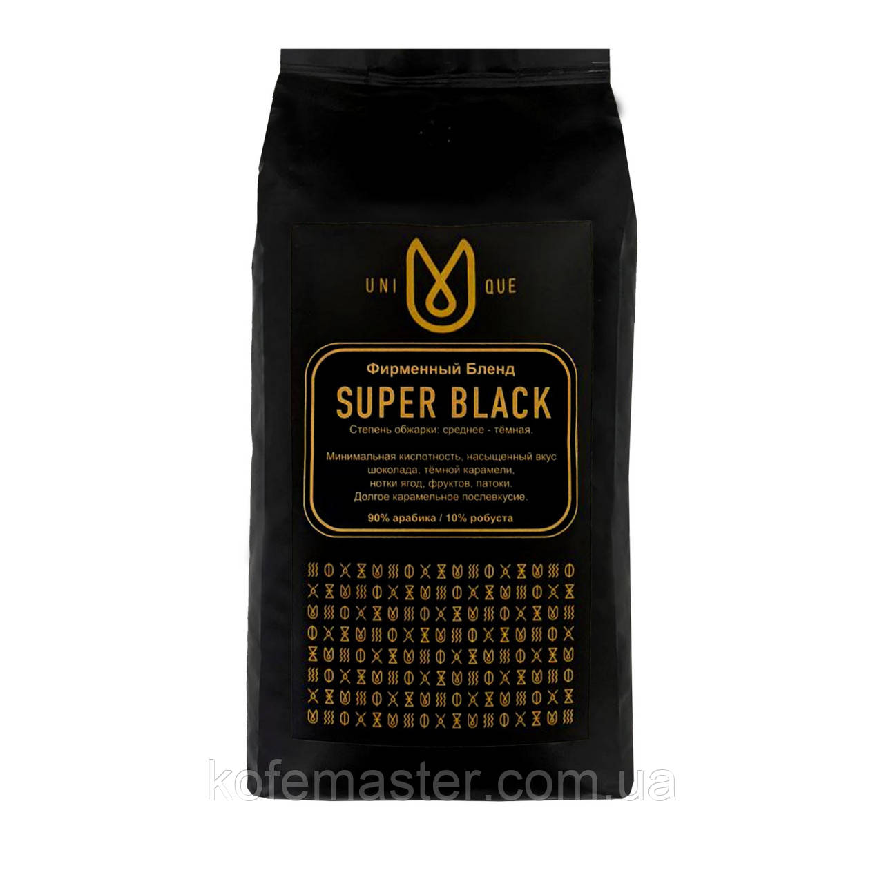 Кава Unique Super Black у зернах 1 кг