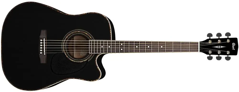 Акустическая гитара с датчиком Cort AD880CE Black - фото 1 - id-p493996864