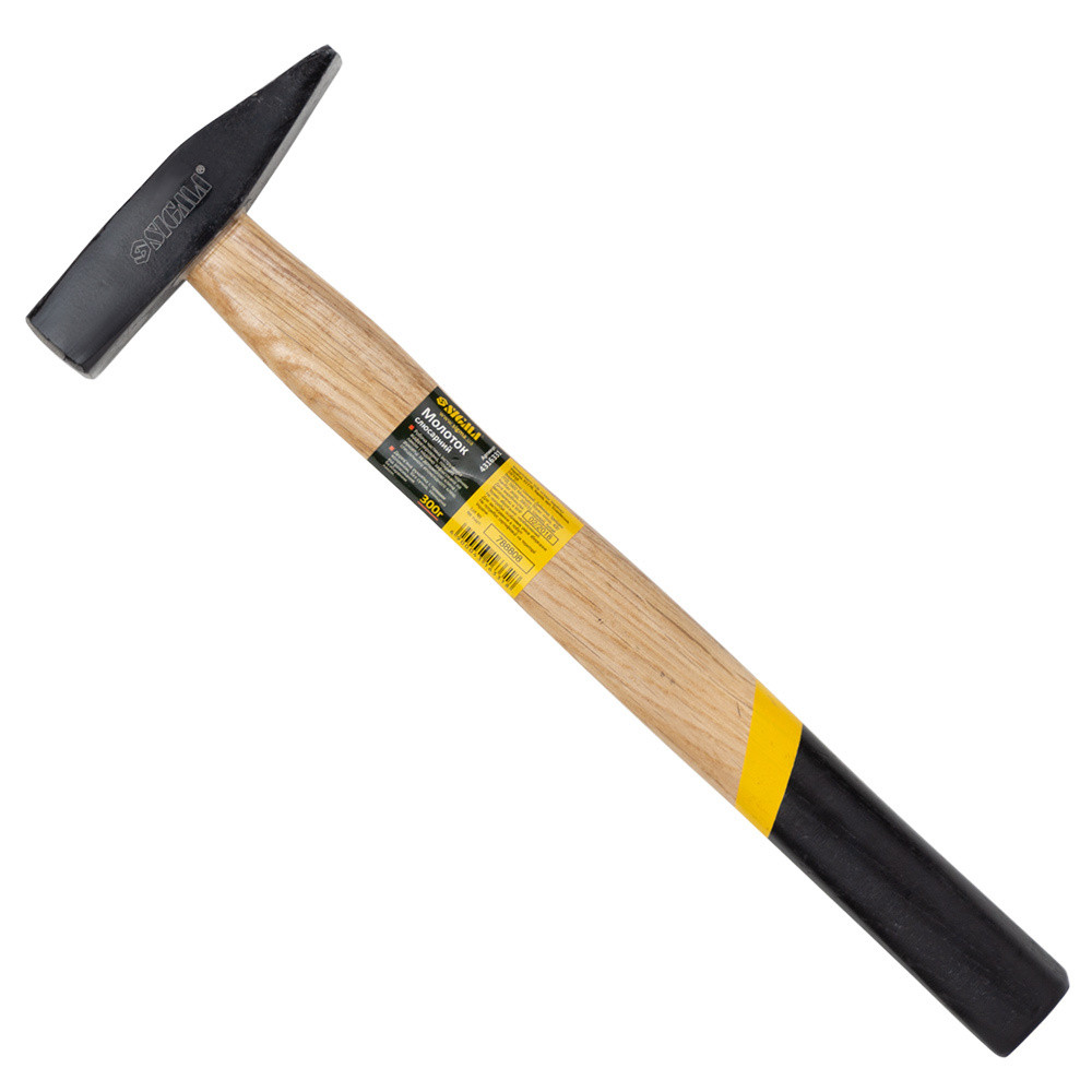 Молоток 300г слюсарний дерев'яна ручка (дуб) sigma 4316331