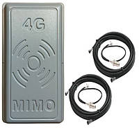 Комплект MIMO 4G/3G/GSM антенна Планшет R-NET 900/1800/2600 МГц 34 dBi (ts9/crc9, 2*10 м RG-6)