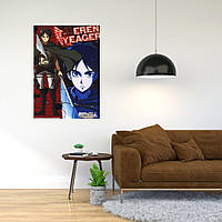 Плакат-постер с принтом "Attack on Titan/Вторжение титанов (японская постапокалиптическая манга) 22" A2