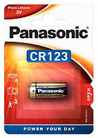 Батарейка Panasonic CR123А Lithium, 3.0 V, 1шт