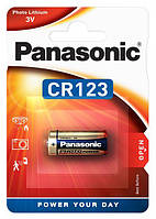 Батарейка Panasonic CR123А Lithium, 3.0 V, 1 шт.