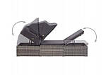 Два шезлонга з ротанга Arebos Ibiza чорний, фото 6