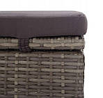 Два шезлонга з ротанга Arebos Ibiza чорний, фото 8