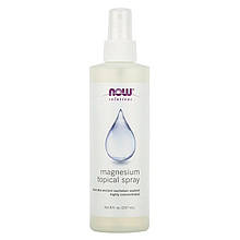 Спрей з хлоридом магнію NOW Foods "Magnesium Topical Spray" для зовнішнього використання (237 мл)