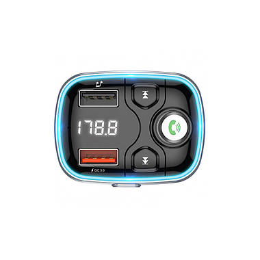 FM-модулятор Borofone BC32 Sunlight QC3.0 18W (чёрный), фото 2