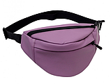 Стильна містка фіолетові сумки на пояс з екошкіри, фото 9