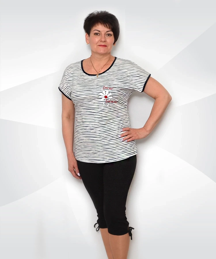 Бриджі жіночі трикотажні великих розмірів В-00601 Зав'язка котон, фото 1