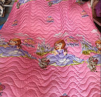 Летнее детское стеганое одеяло покрывало на кровать Полуторный размер 160*210 см + наволочка 50х70 София