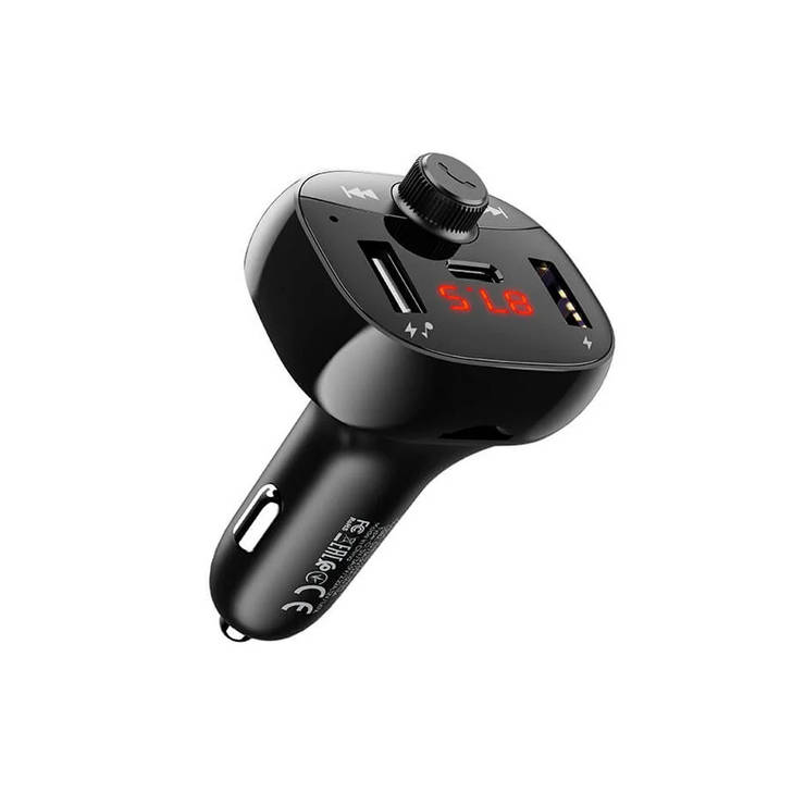 FM-модулятор Hoco DE2 с поддержкой быстрой зарядки QC 3.0 20W (черный), фото 2