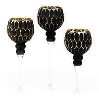 Набір з 3 свічників "Оксамит" Elisey