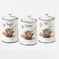 Набір з 3-х ємкостей Maestro "Листівка-роза" MR-20050-03CS