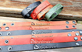 Браслети на руку з натуральної шкіри з написом Bukovel